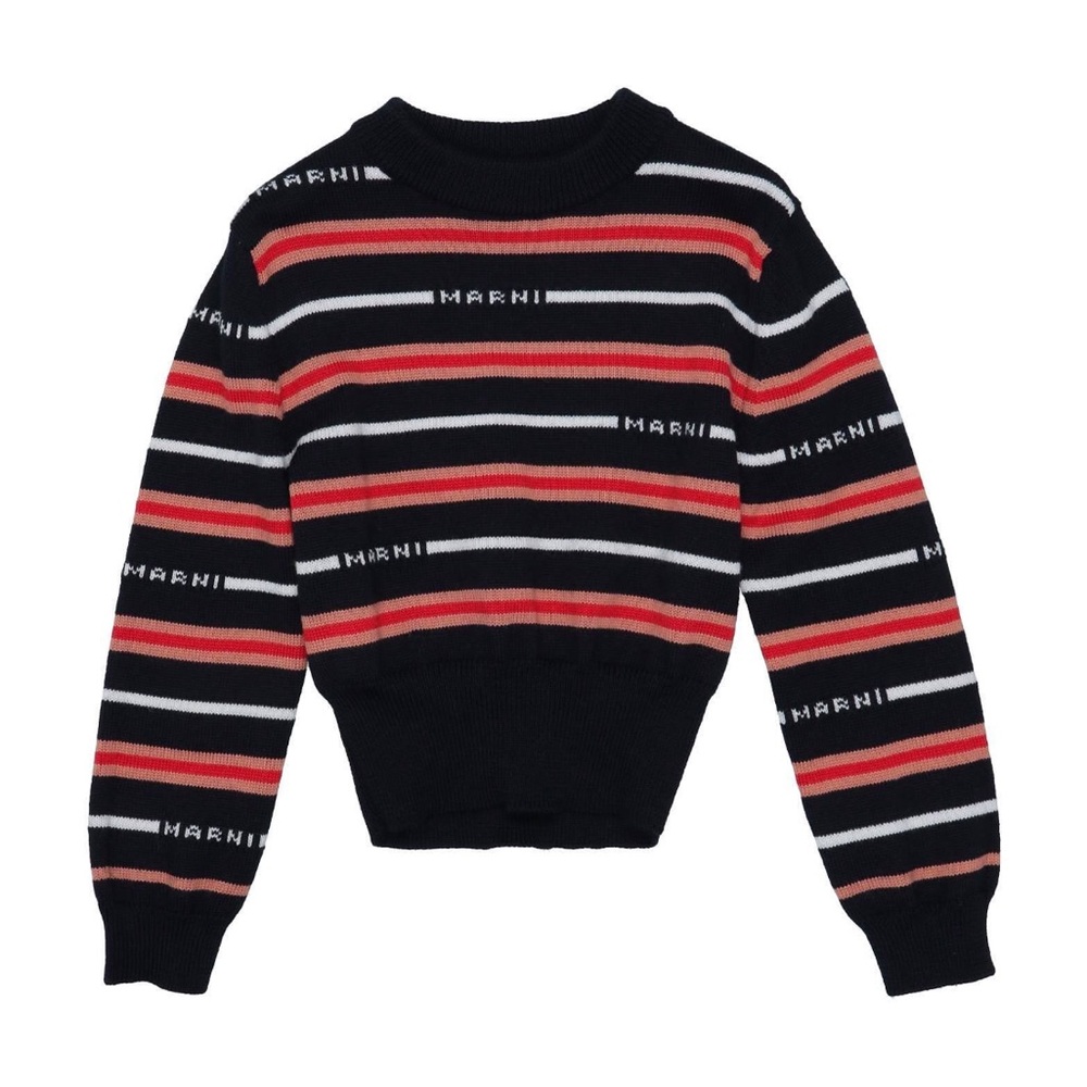 Marni girls Striped Sweater - Black and Red size 8